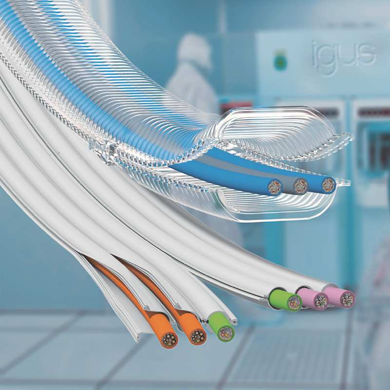 ●igus提供兩種新的節省空間供能系統:扁平式e-skin flat和柔軟型e-skin soft,適用於無塵室。模組化拖鏈安靜運行、易於填充。圖/igus提供 image