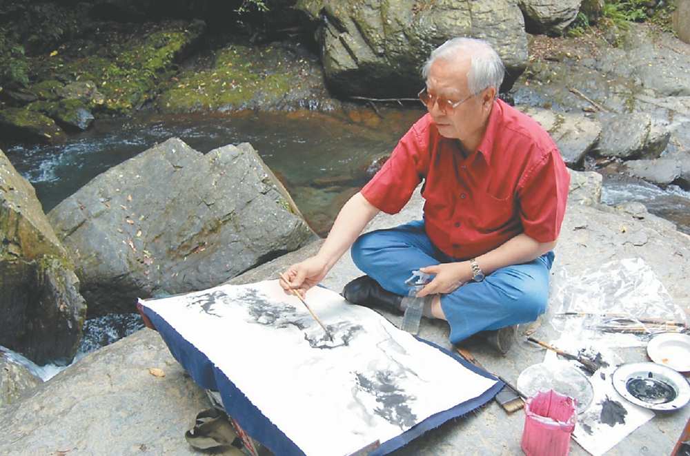 ●藝術大師歐豪年於赫聲藝術教學紀錄中,融入山川實境、活潑造境,讓學習者猶如親炙教學般身歷其境。圖/赫聲行提供 image