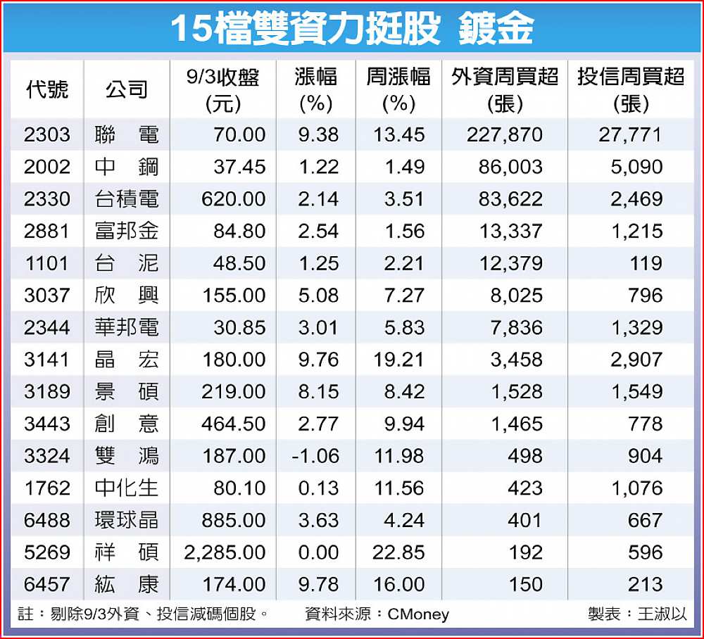 15檔雙資力挺股 鍍金 image