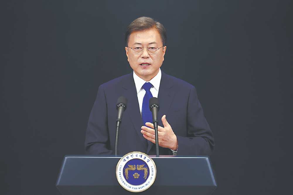 韓國總統文在寅
圖╱新華社 image