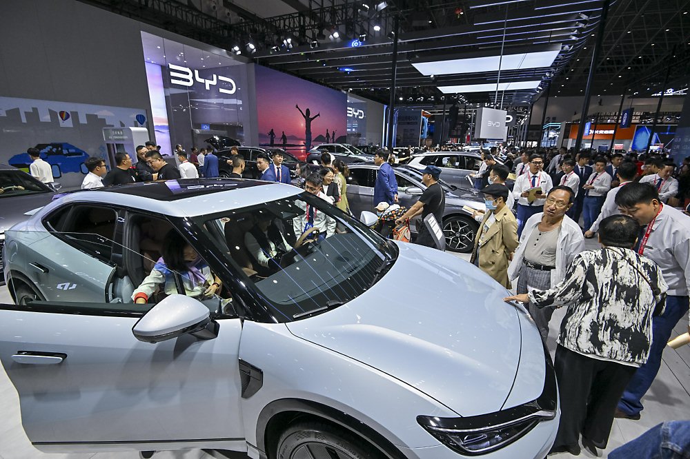 媒體報導,比亞迪認為在美國設廠問題比較「複雜」故暫不考慮,而在墨西哥設廠則比較可行。圖/中新社 image