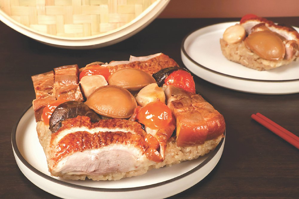 ●台中日月千禧御品燒鵝裹蒸粽。圖/台中日月千禧酒店提供 image