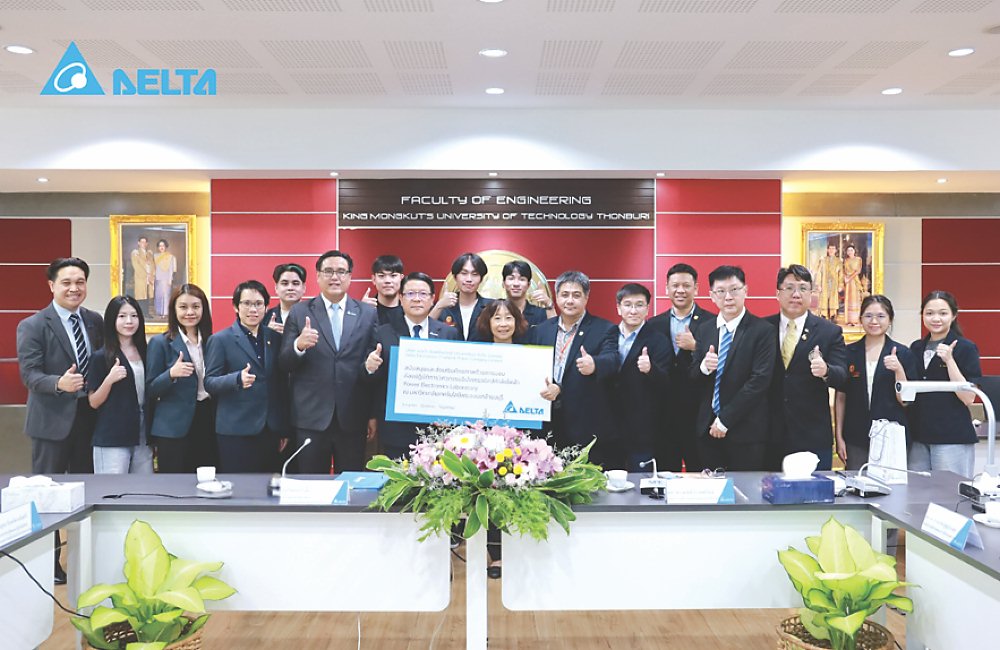 台達電旗下泰達電攜手泰國吞武里國王科技大學(KMUTT)啟用「台達電力電子實驗室」。圖/台達電提供 image